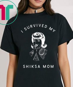 I Survived My Shiksa Mom Funny Jewish Mother Retro Yiddish T-Shirt