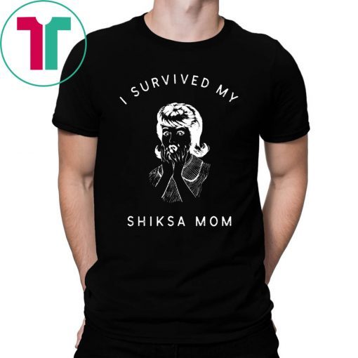 I Survived My Shiksa Mom Funny Jewish Mother Retro Yiddish T-Shirt