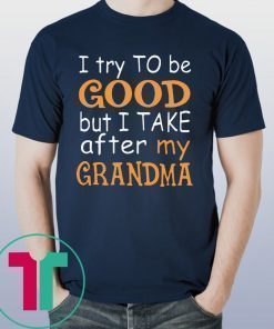 Funny I Try To Be Good But I Take After My Grandma T-Shirt