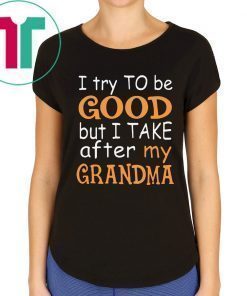 Funny I Try To Be Good But I Take After My Grandma T-Shirt