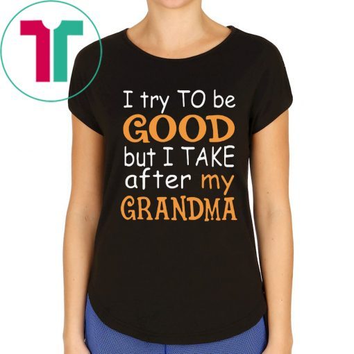 Funny I Try To Be Good But I Take After My Grandma T-Shirt