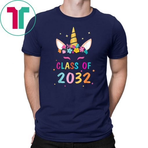 Kid Unicorn First Day Of School Class Of 2032 Grow With Me T-Shirt