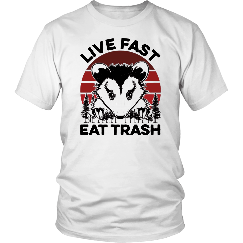 Live fast eat trash possum Unisex T-Shirt - ShirtsMango Office