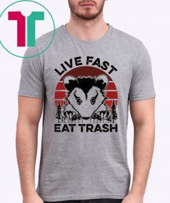 Live fast eat trash possum shirt