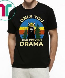 Llama Camping Only You Can Prevent Drama T-Shirt