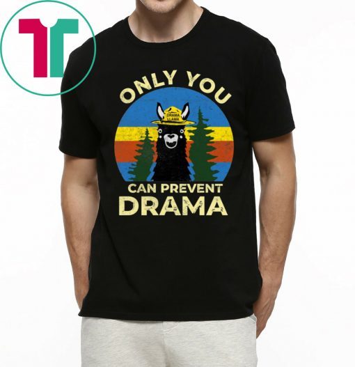 Llama Camping Only You Can Prevent Drama T-Shirt