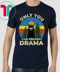 Llama Camping Only You Can Prevent Drama T-Shirt