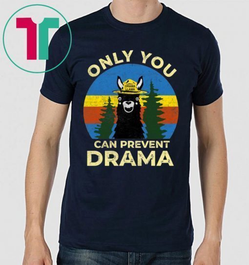 Llama Camping Only You Can Prevent Drama T-Shirt