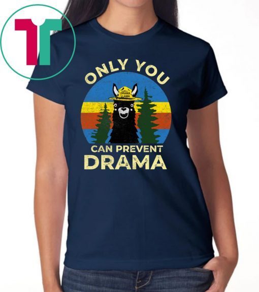 Llama Camping Only You Can Prevent Drama T-Shirt