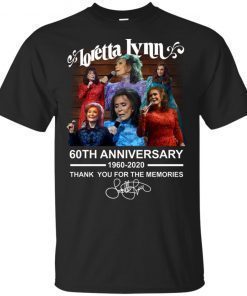 Loretta Lynn 60th Anniversary 1960 2020 Thank You For The Memories Signature T-Shirt