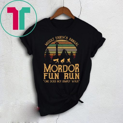 Middle earth’s annual mordor fun run one does not simply walk shirt