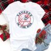 News Savages In The Box Funny Baseball Gift T-Shirt