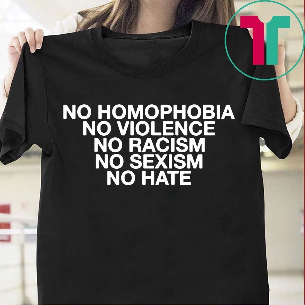 no homophobia no violence shirt