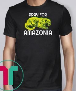 Pray For Amazonia Jaguar Ghost of Brazilian Rainforest T-Shirt