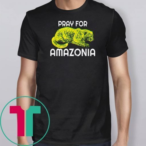 Pray For Amazonia Jaguar Ghost of Brazilian Rainforest T-Shirt