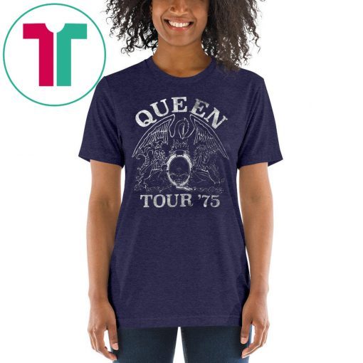 Queen Official Tour 75 Crest Logo T-Shirt