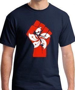 Resist Fist with Hong Kong Flag T-Shirt for Mens Womens Kids