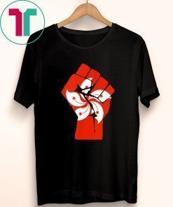 Resist Fist with Hong Kong Flag T-Shirt for Mens Womens Kids