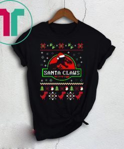 Santa Claws Jurassic Park Ugly Christmas T-Shirt