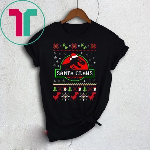 Santa Claws Jurassic Park Ugly Christmas T-Shirt