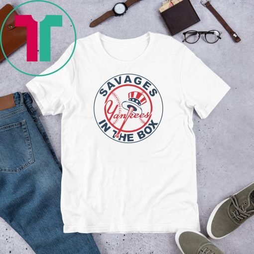 Savages In The Box Funny Baseball Gift T-Shirt