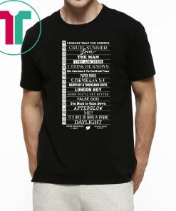 Stella Taylor Swift Black Tee With Tracklist Tee Shirt