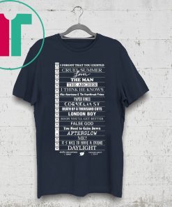 Stella Taylor Swift Black Tee With Tracklist Tee Shirt