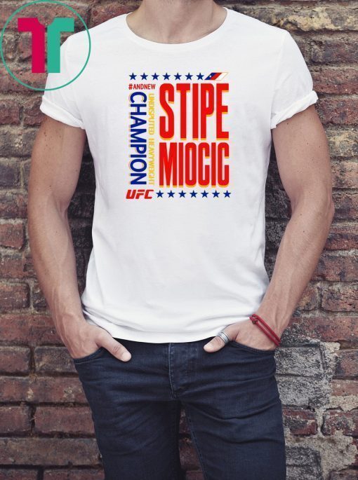 Stipe Miocic #AndNew Heavyweight Champion UFC V-Neck T-Shirt