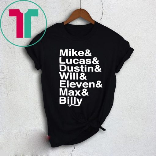Stranger Things Name List T-Shirt for Mens Womens Kids