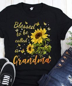 Sunflower blessed to be called a grandma shirt 1
