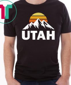 UTAH With Mountains At Sunset Vintage Shirt