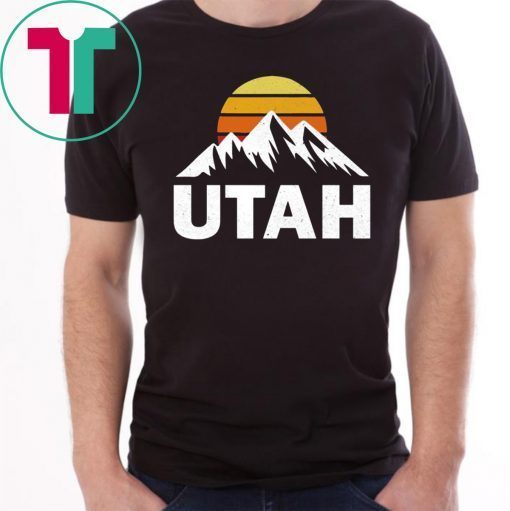 UTAH With Mountains At Sunset Vintage Shirt