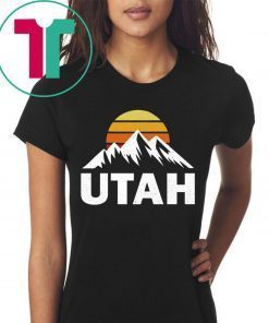 UTAH With Mountains At Sunset Vintage Shirt