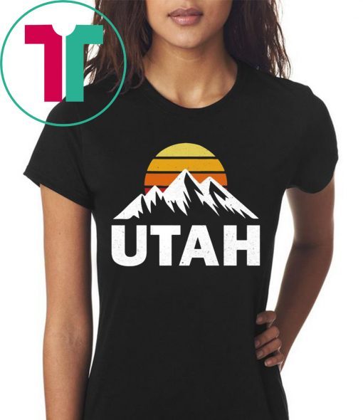 UTAH With Mountains At Sunset Vintage Shirt