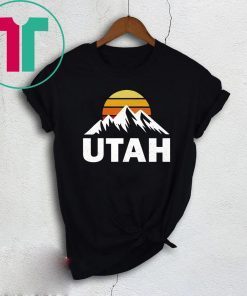 UTAH With Mountains At Sunset Vintage Shirt