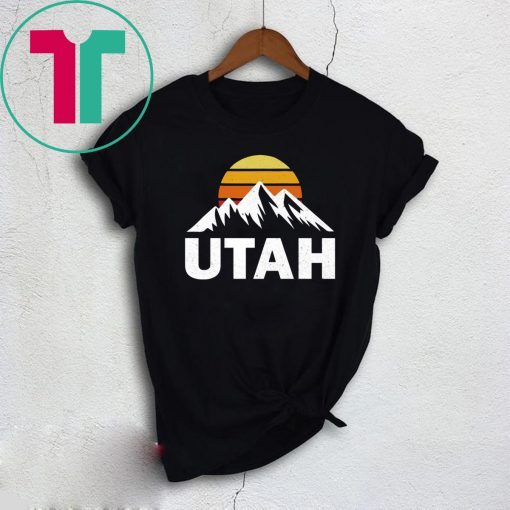 UTAH With Mountains At Sunset Vintage Shirt