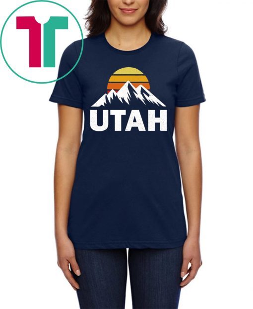 UTAH With Mountains At Sunset Vintage Shirt