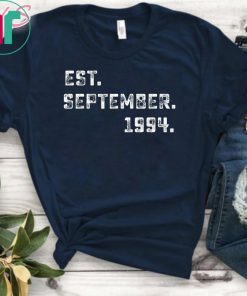 Vintage Est September 1994 Birthday Gift For 25 Yrs Old H1 T-Shirt