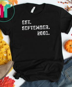 Vintage Est September 2001 Birthday Gift For 18 Yrs Old H1 T-Shirt