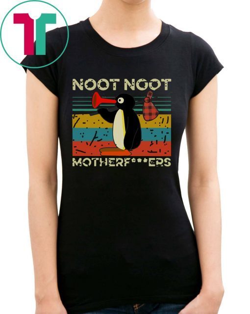 Pingu Noot Noot Motherfucker Vintage T-Shirt for Mens Womens Kids