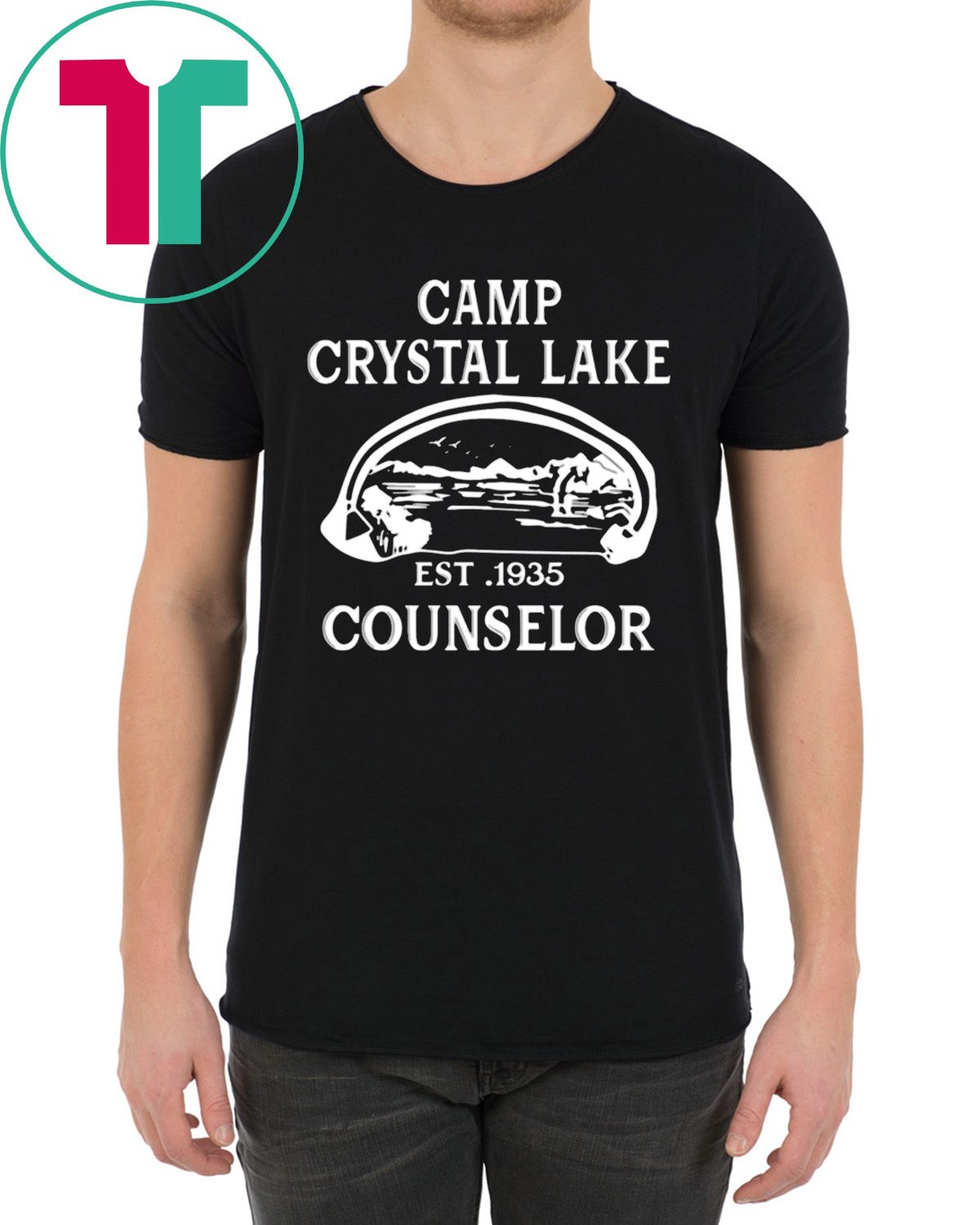 Camp Crystal Lake Camping Vintage Horror Novelty Classic T-Shirt ...