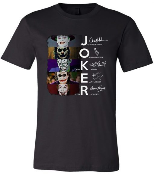 Joker all version signatures 2019 T-Shirt