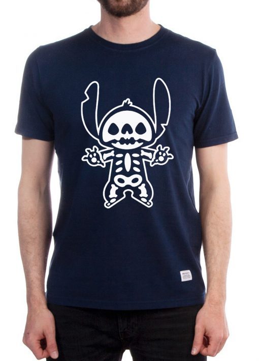 Buy Stitch Skeleton Halloween T-Shirt