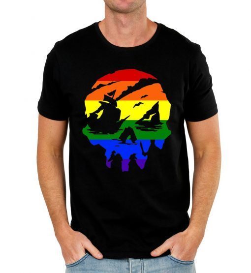 Sea of Thieves Skull Pride Rainbow For Mens Womens Kids T-Shirt