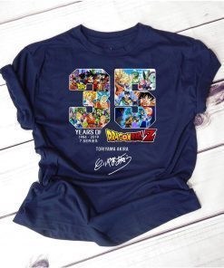 35 years of dragon ball z 1984-2019 7 series toriyama akira signature shirt