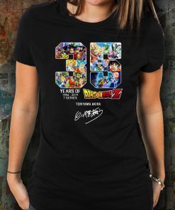 35 years of dragon ball z 1984-2019 7 series toriyama akira signature shirt