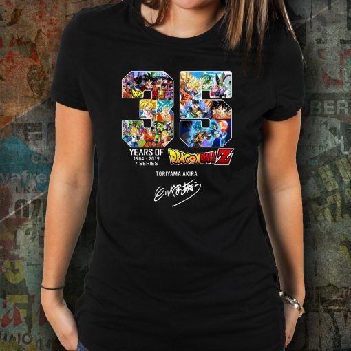 35 years of dragon ball z 1984-2019 7 series toriyama akira signature shirt