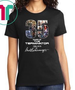 35 years of the terminator 1984-2019 signatures shirt