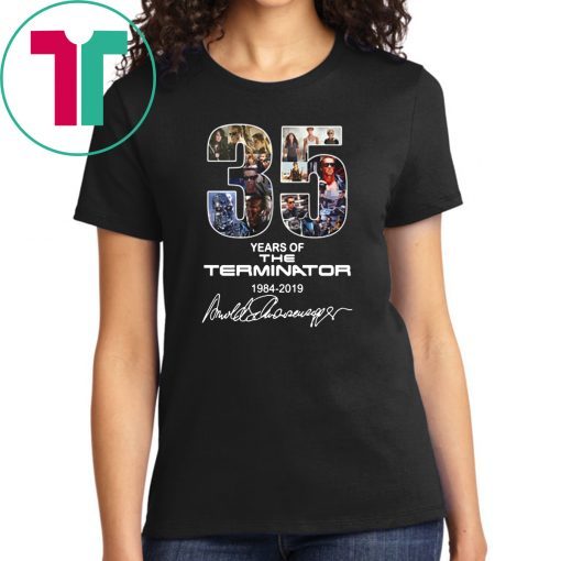 35 years of the terminator 1984-2019 signatures shirt