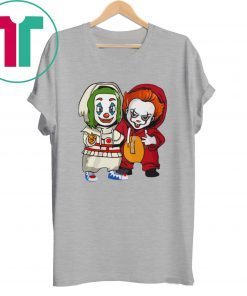 Baby Joker And Pennywise Horror Movies Characters Halloween Shirt